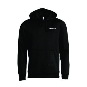 Sort hettegenser med Alltech-logo
