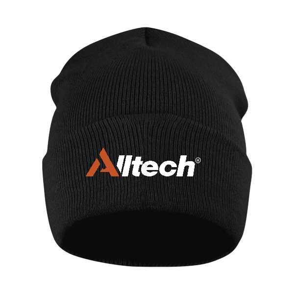 Sort Alltech hue med brodert logo