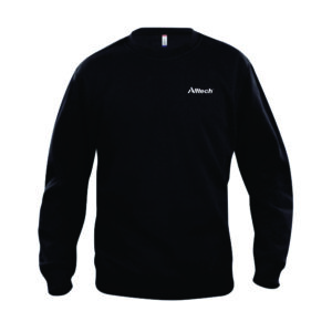 Alltech genser i sort med logo på bryst